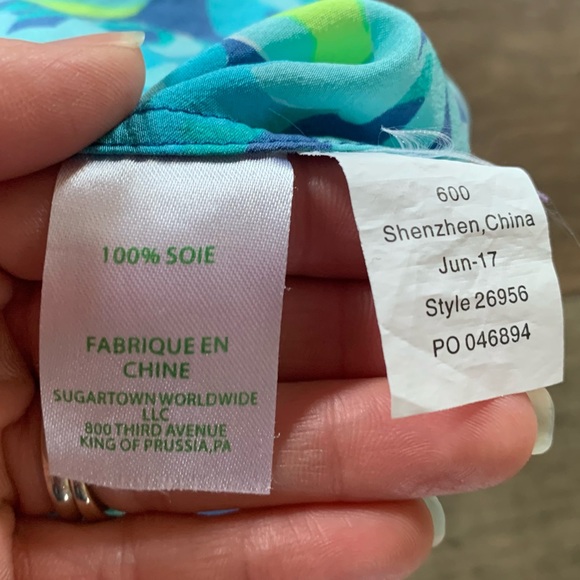 Lilly Pulitzer Midnight Cove silk SOIE tank top - Picture 7 of 10